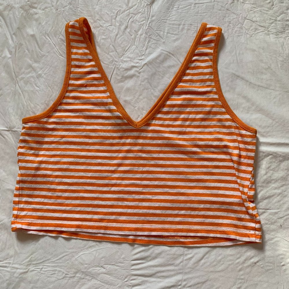 cropped asos striped tank top